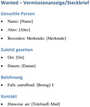 wanted-vermisstenanzeige-steckbrief-vorlage