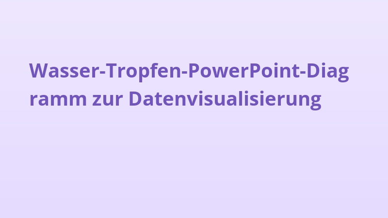 Wasser-Tropfen-PowerPoint-Diagramm zur Datenvisualisierung