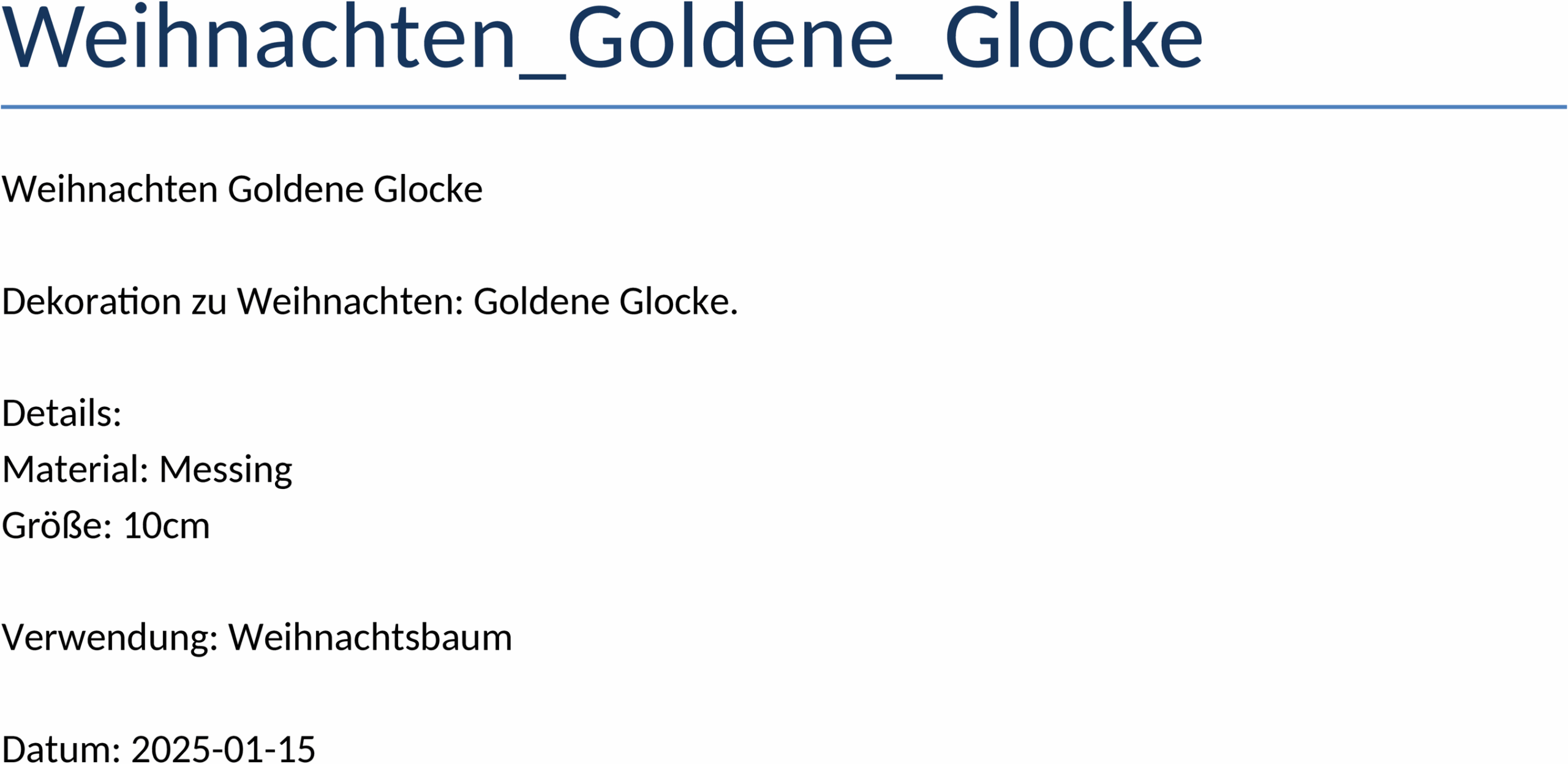 Word Vorlage Weihnachten Goldene Glocke