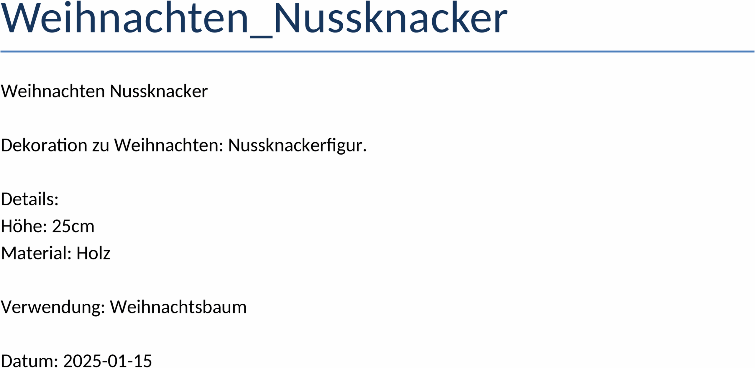 Word-Vorlage Weihnachten Nussknacker