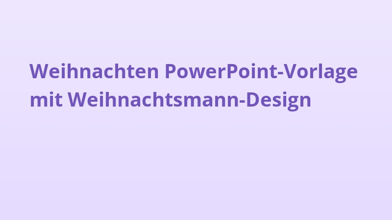 Weihnachten PowerPoint-Vorlage mit Weihnachtsmann-Design