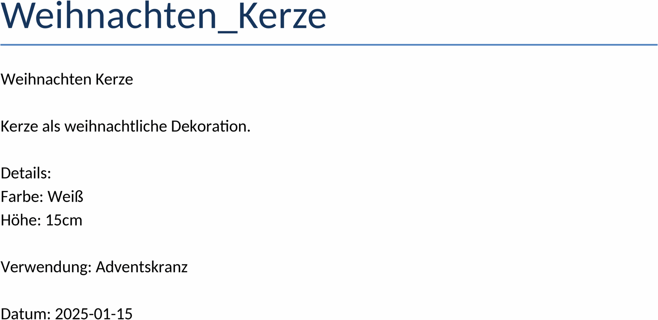 Weihnachtliche Kerze Word-Vorlage