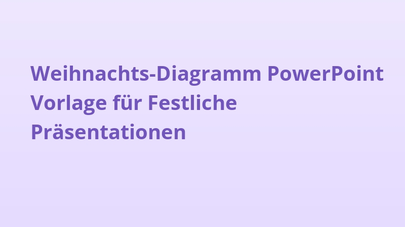 Weihnachts-Diagramm PowerPoint Vorlage für Festliche Präsentationen
