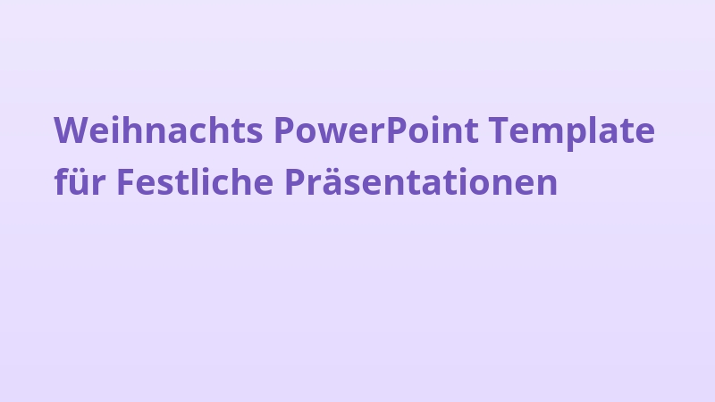 Weihnachts PowerPoint Template für Festliche Präsentationen