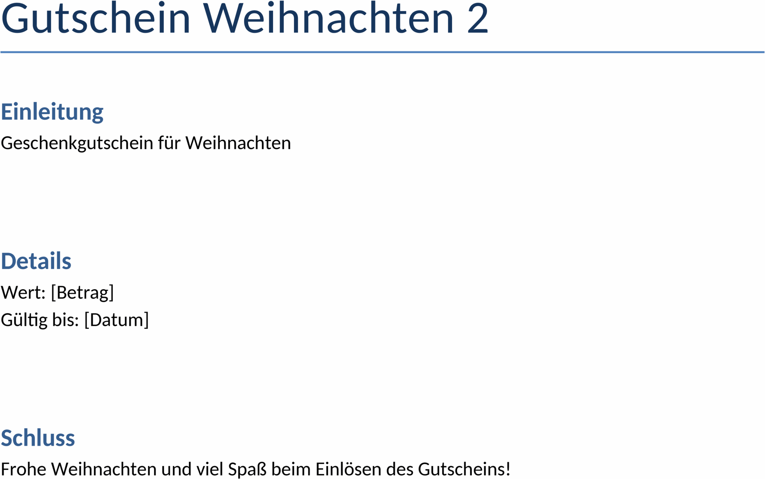 Weihnachtsgutschein Vorlage: Kreative Geschenkidee