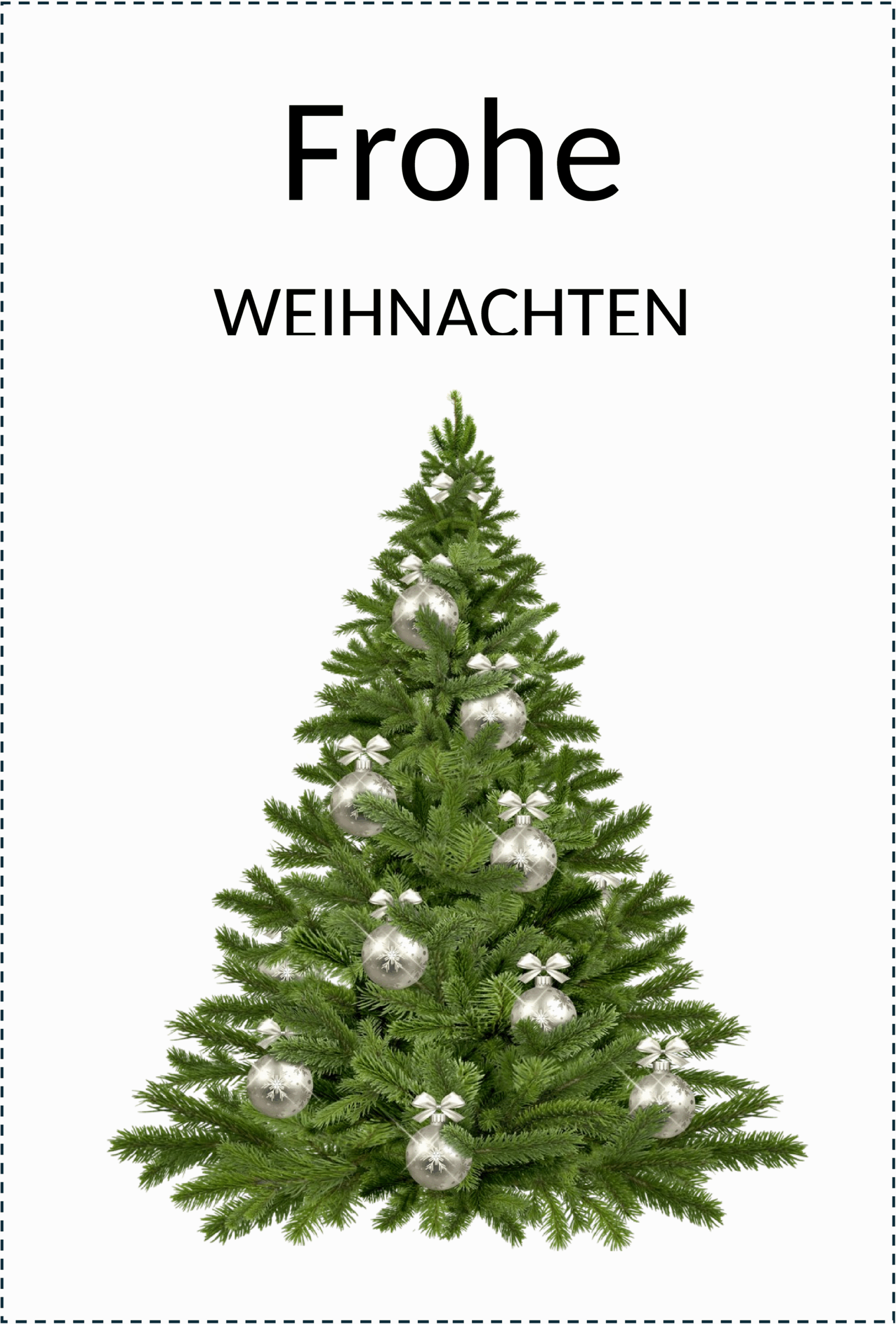 Weihnachtskarte mit Baum Word-Vorlage