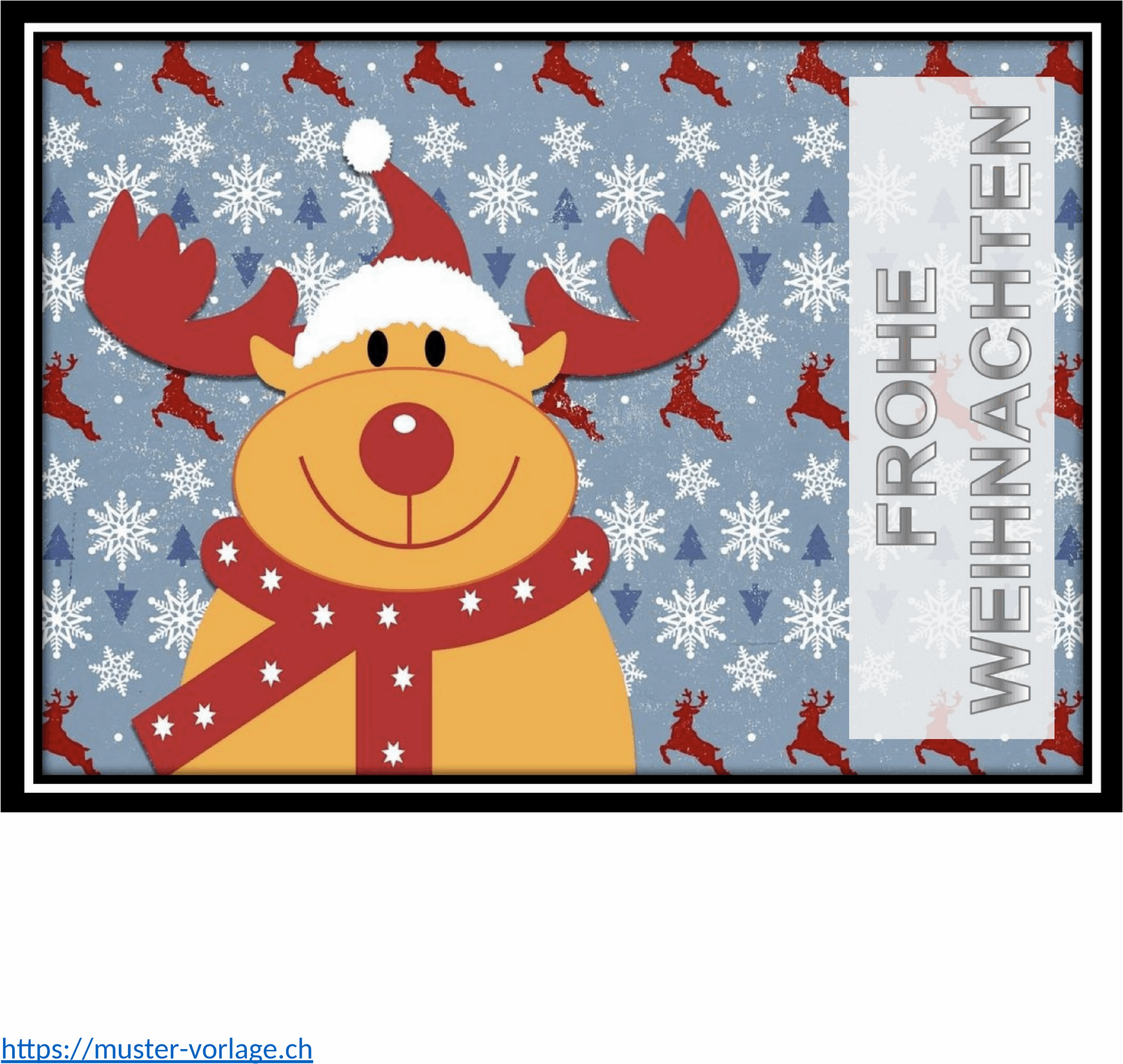 Weihnachtskarte Word-Vorlage für kreative Grüße