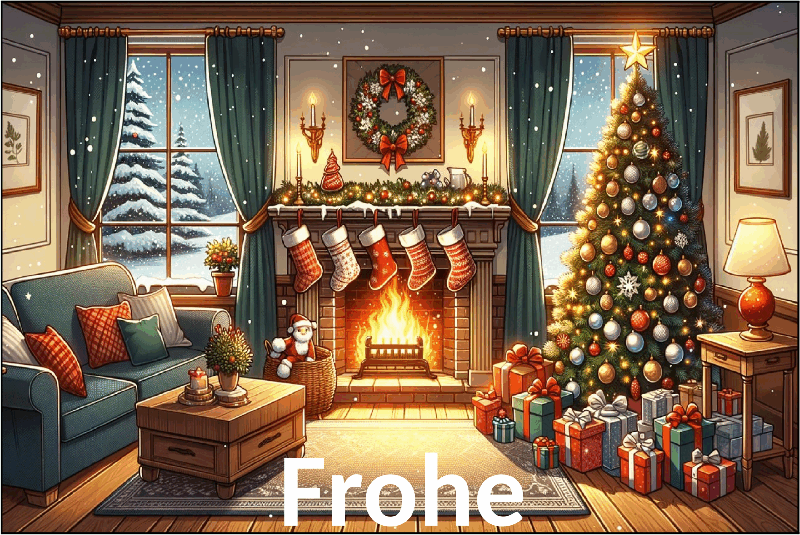 Weihnachtskarte als Word-Datei