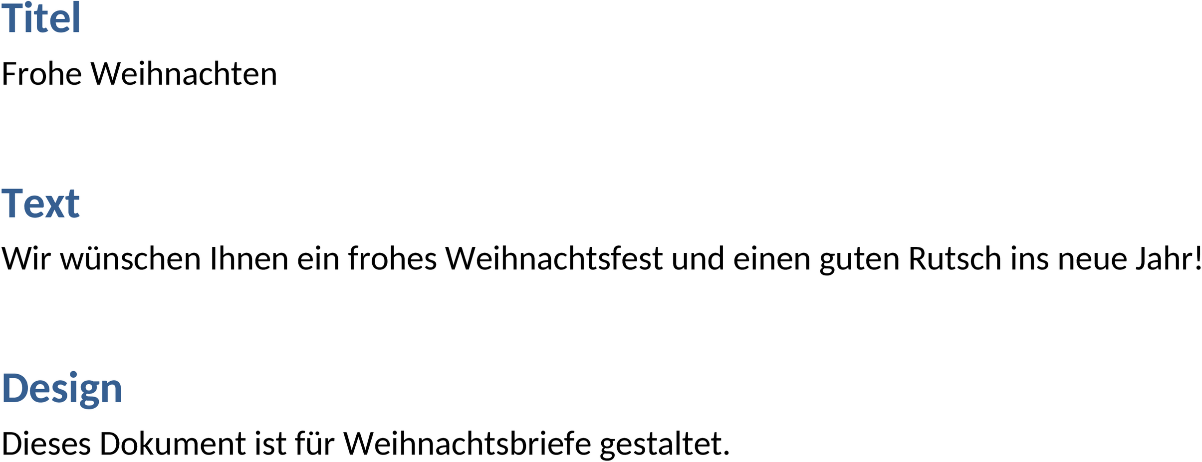 Word-Vorlage Weihnachtspapier