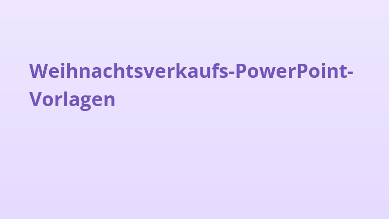 Weihnachtsverkaufs-PowerPoint-Vorlagen