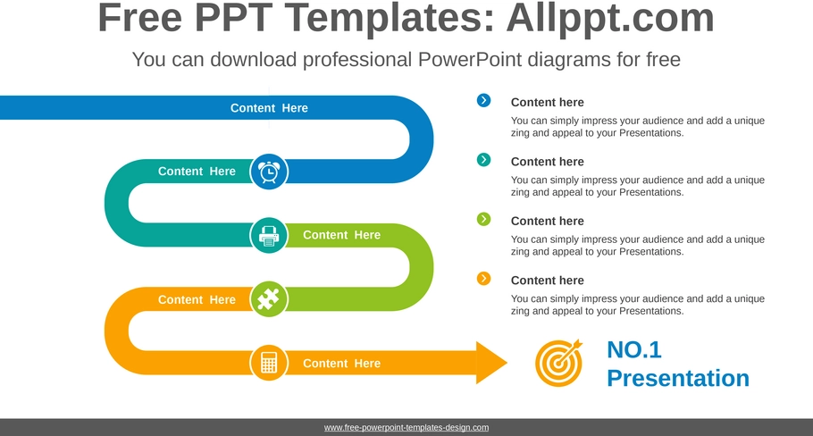 wellen-pfeil-powerpoint-vorlage-fuer-prasentation