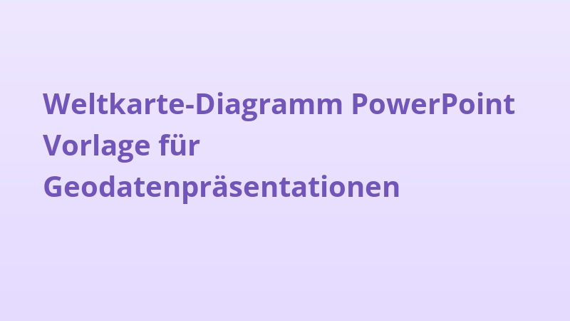 Weltkarte-Diagramm PowerPoint Vorlage für Geodatenpräsentationen