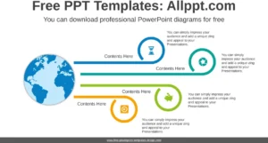 weltkarte-radial-powerpoint-diagramm