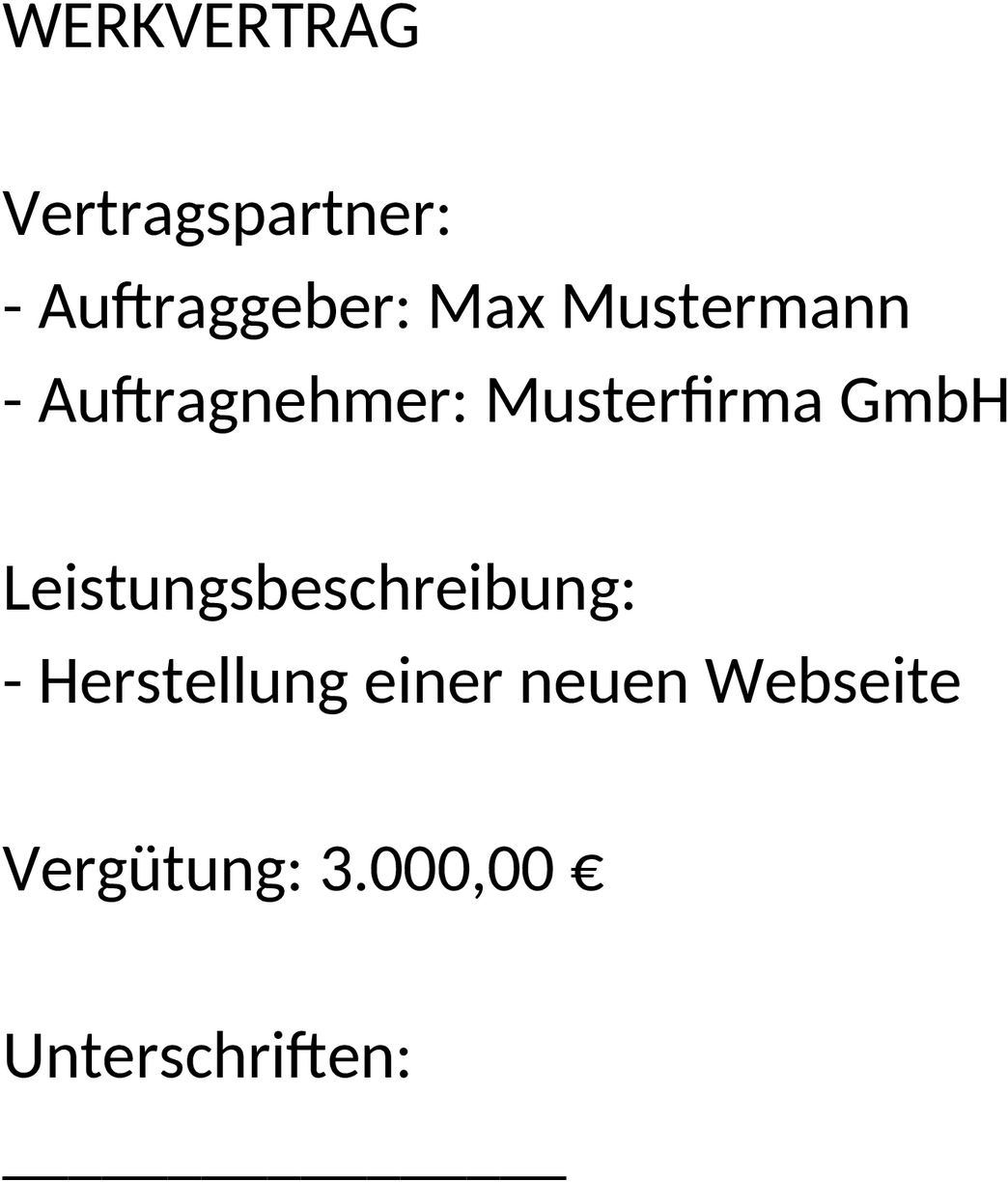 Werkvertrag Word-Datei: Detaillierte Einblicke und Verwendungsmöglichkeiten