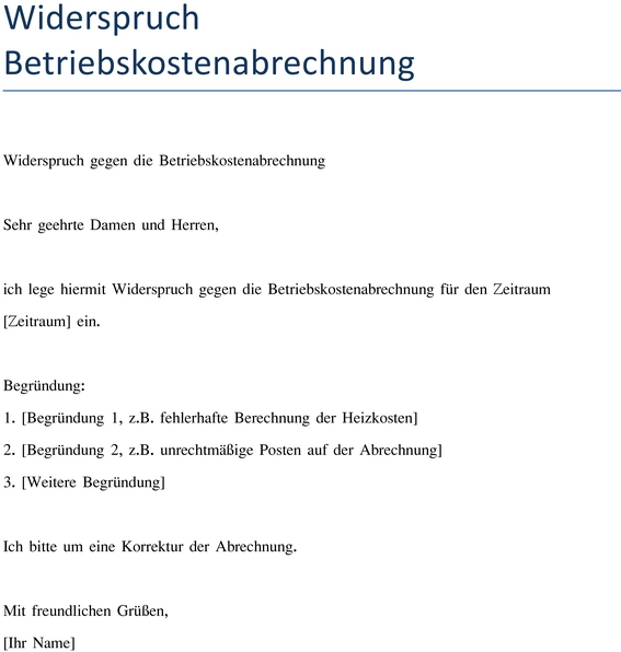 widerspruch-betriebskostenabrechnung-vorlage-erklaerungen