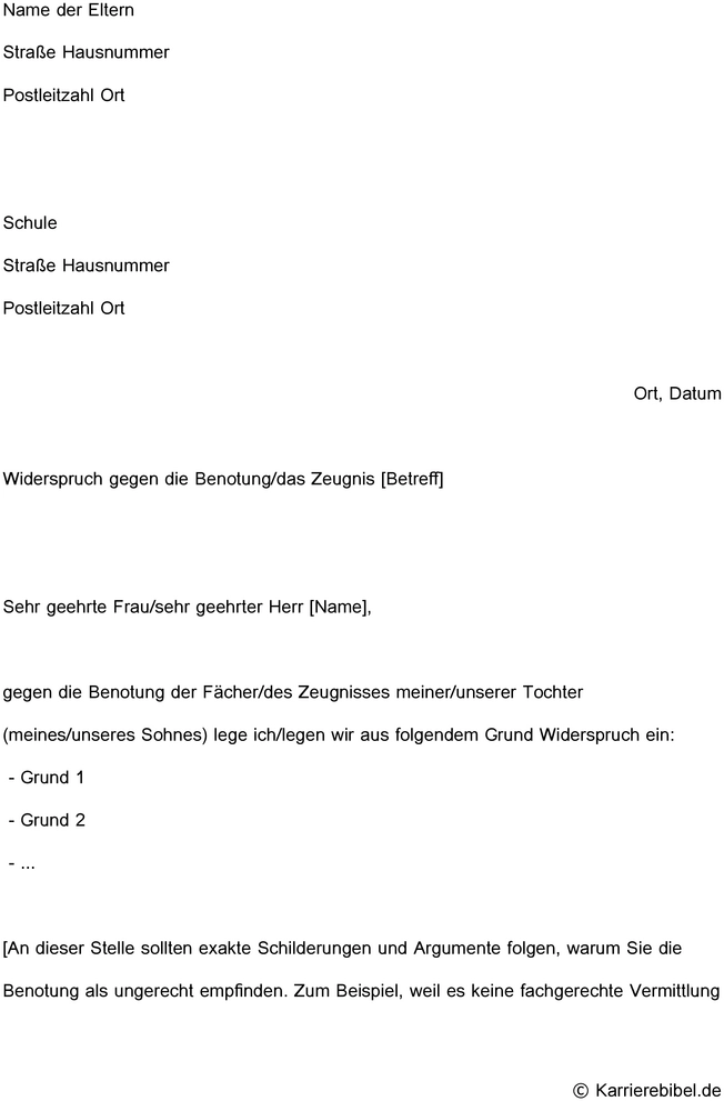 widerspruch-gegen-die-benotung-der-faecher-der-schule