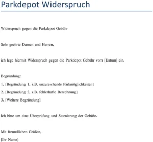 widerspruch-gegen-parkinggebuehr-vorlage