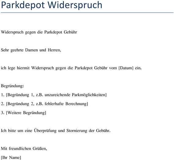 widerspruch-gegen-parkinggebuehr-vorlage