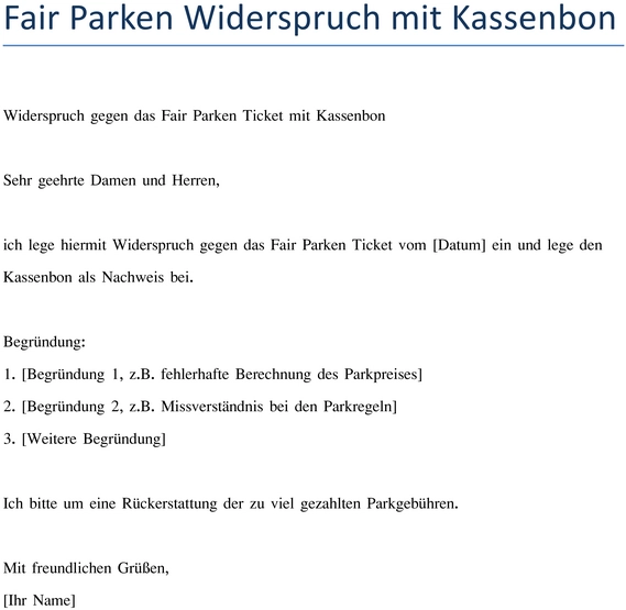 widerspruch-gegen-parkticket-mit-kassenbon