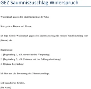 widerspruch-gegen-saeumniszuschlag-der-gez-vorlage