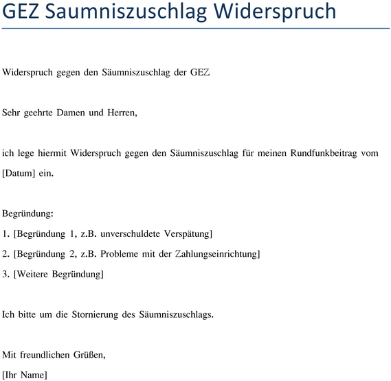 widerspruch-gegen-saeumniszuschlag-der-gez-vorlage