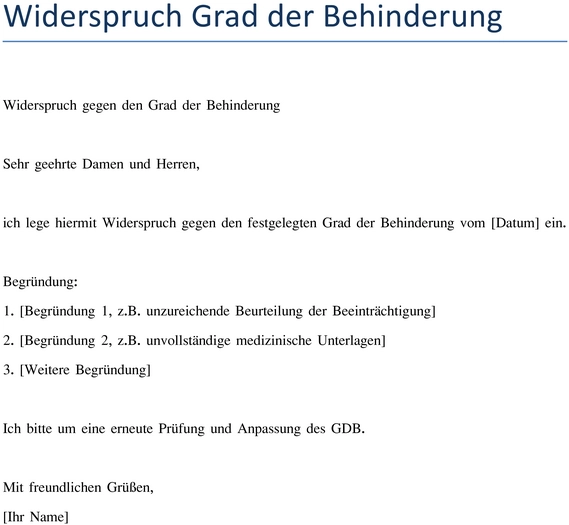 widerspruch-grad-der-behinderung-vorlage