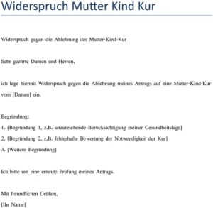 widerspruch-mutter-kind-kur-vorlage