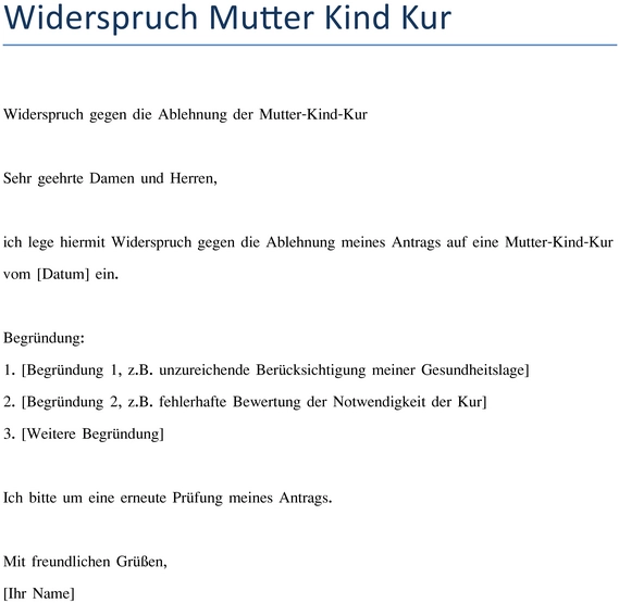 widerspruch-mutter-kind-kur-vorlage