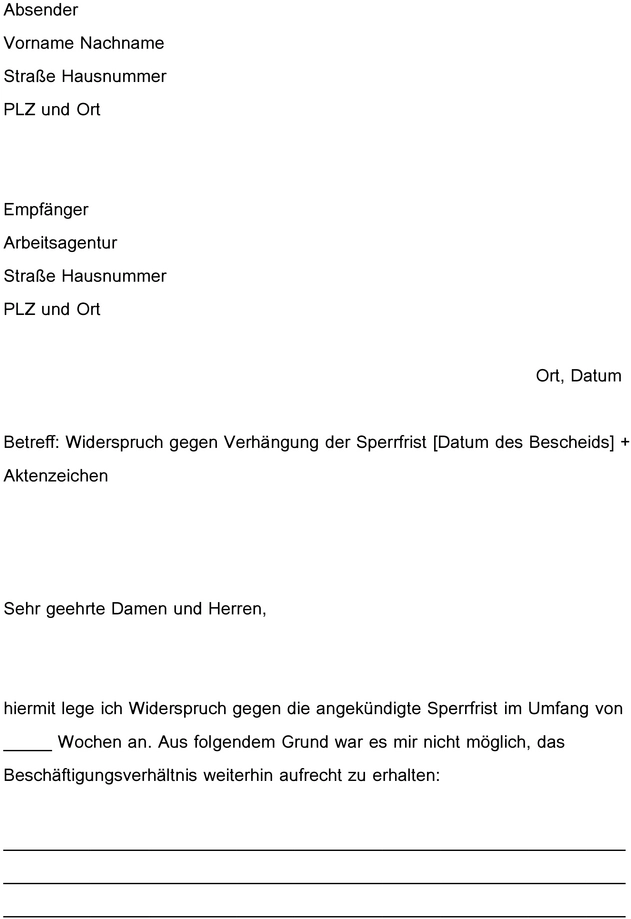 widerspruch-sperrfrist-arbeitnehmer-rechte-unterlagen