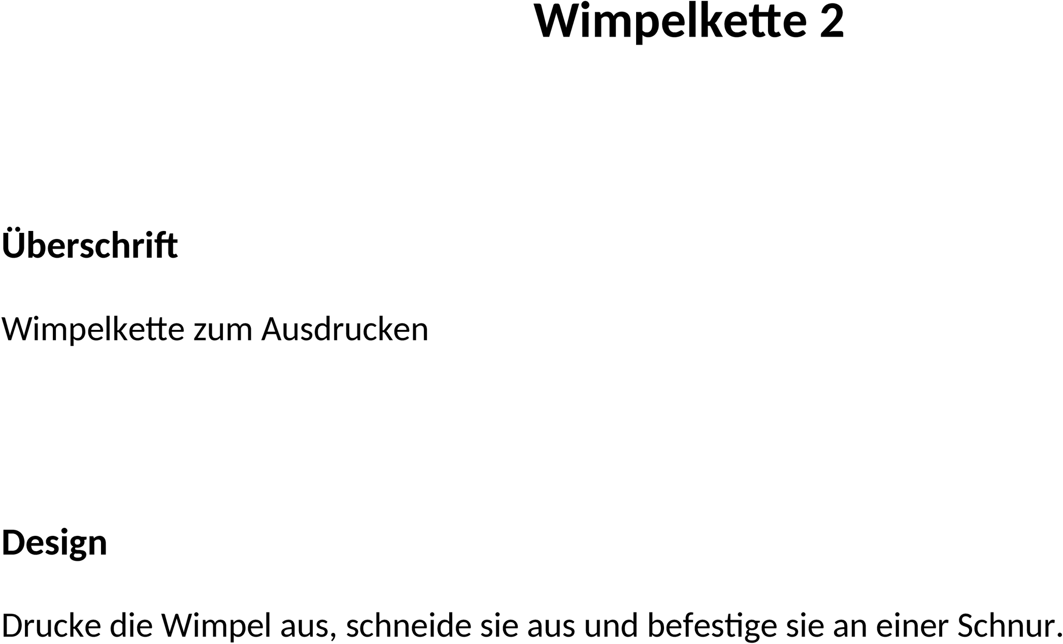 Wimpelkette Word-Vorlage: Kreative DIY-Dekoration