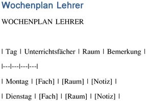 wochenplan-fuer-lehrer-unterrichtsorganisation