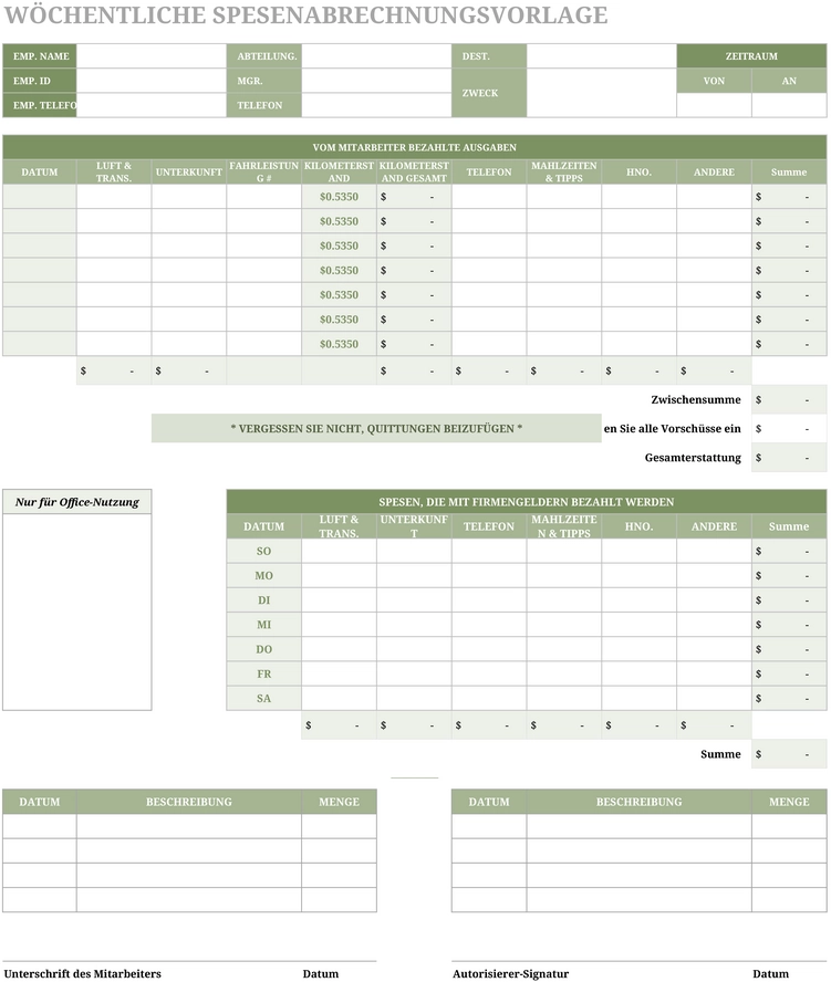 wöchentliche-spesenabrechnung-vorlage-excel