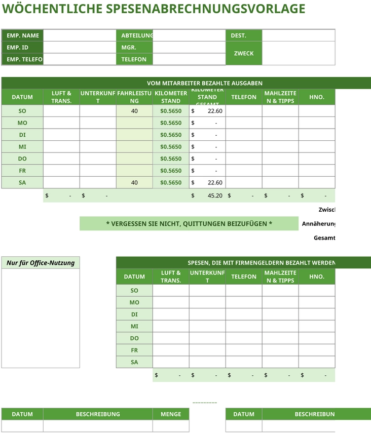 wöchentliche-spesenabrechnung-vorlage-excel