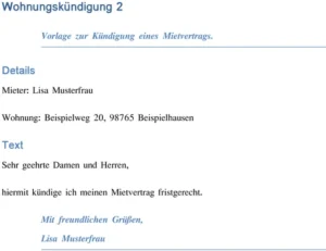 wohnungskuendigung-vorlage-fristgerecht-kündigen