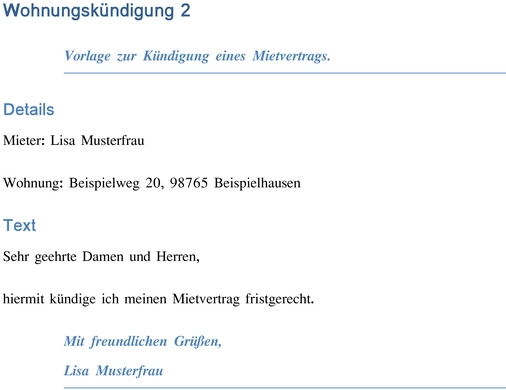 wohnungskuendigung-vorlage-fristgerecht-kündigen