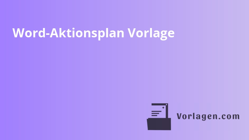 Word-Aktionsplan Vorlage