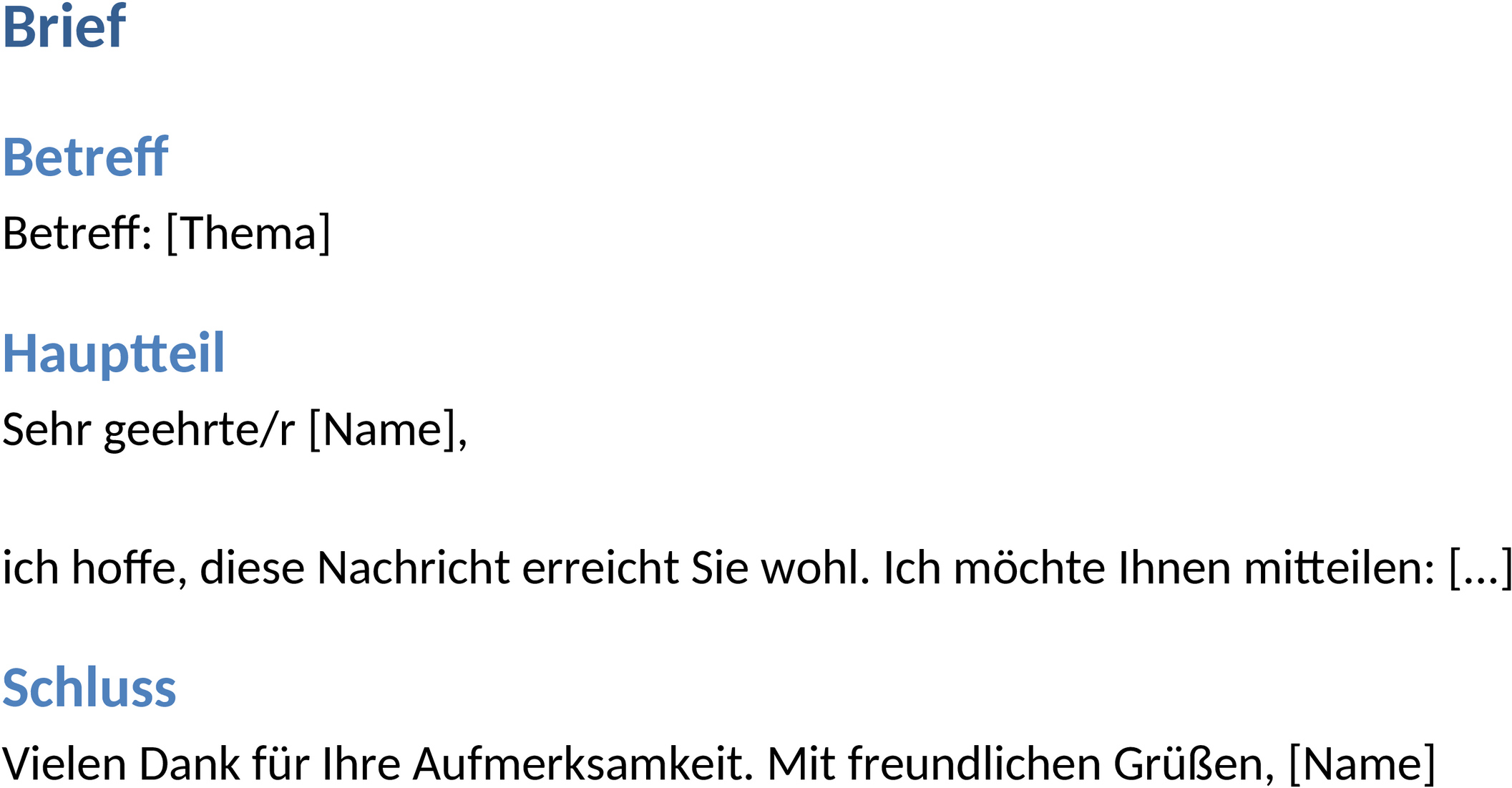 Word Briefvorlage für klare Kommunikation