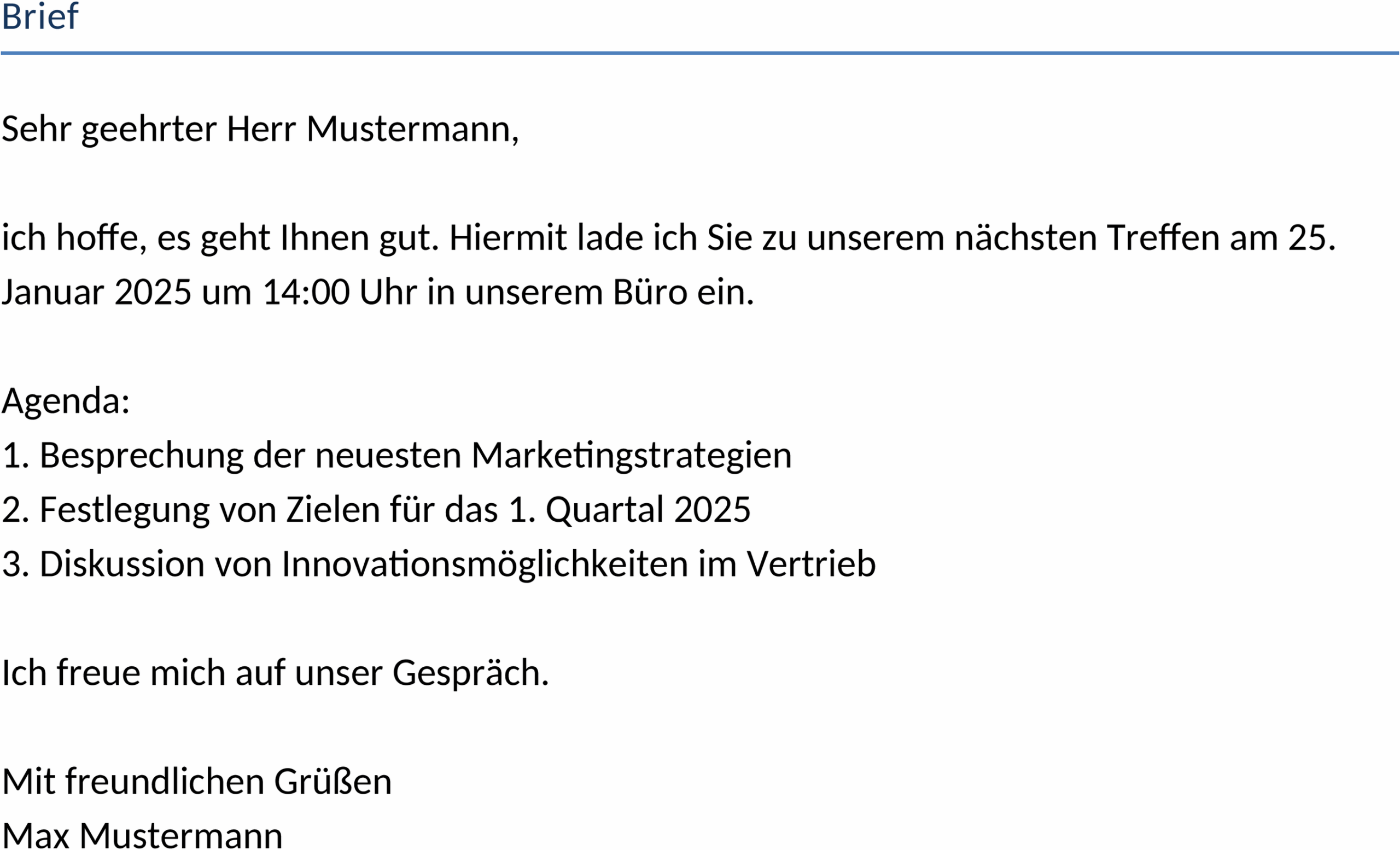 Word-Briefvorlage