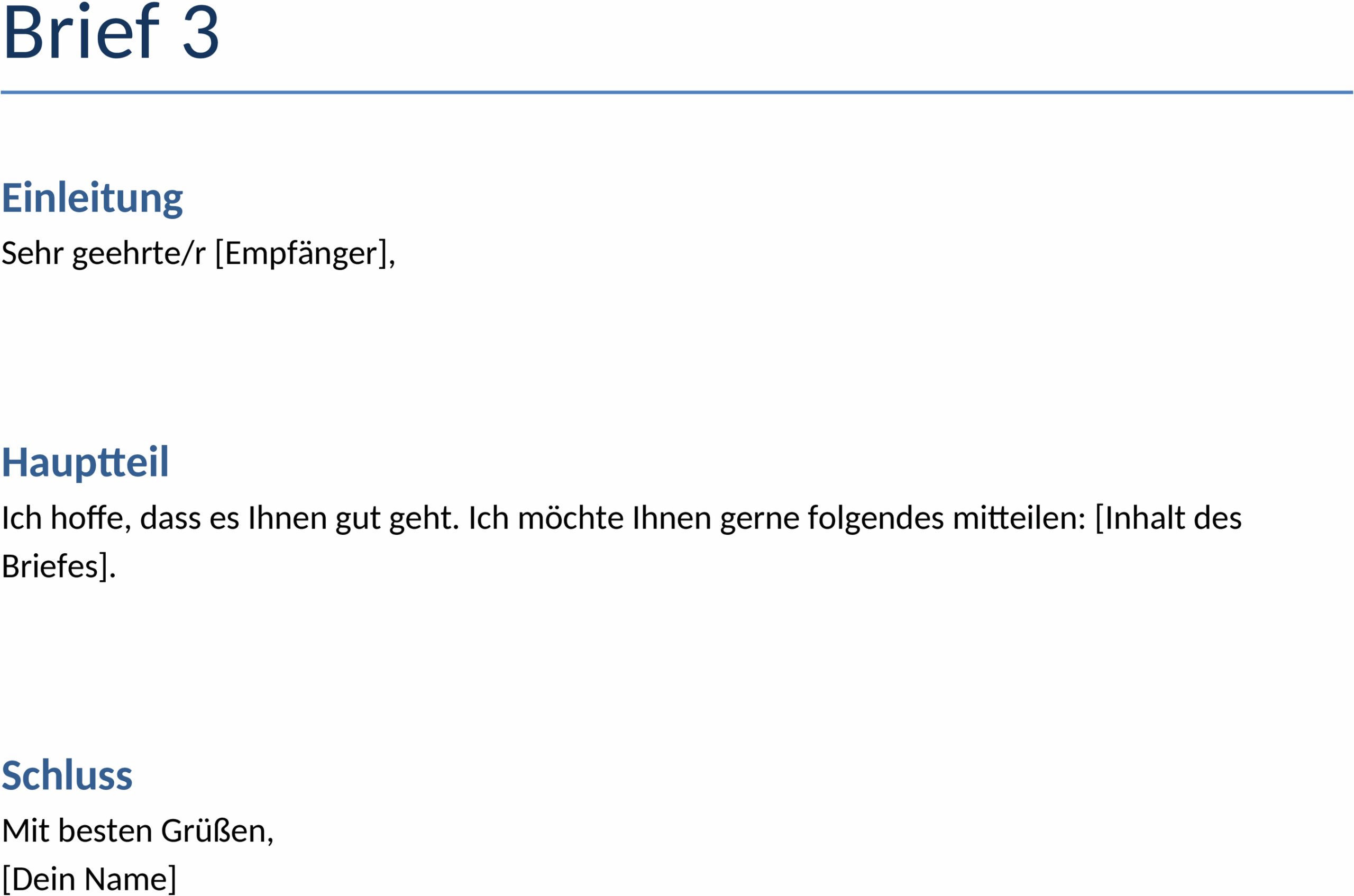 Word Briefvorlage für Geschäftliche und Persönliche Schreiben