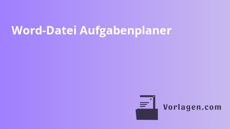 Word-Datei Aufgabenplaner