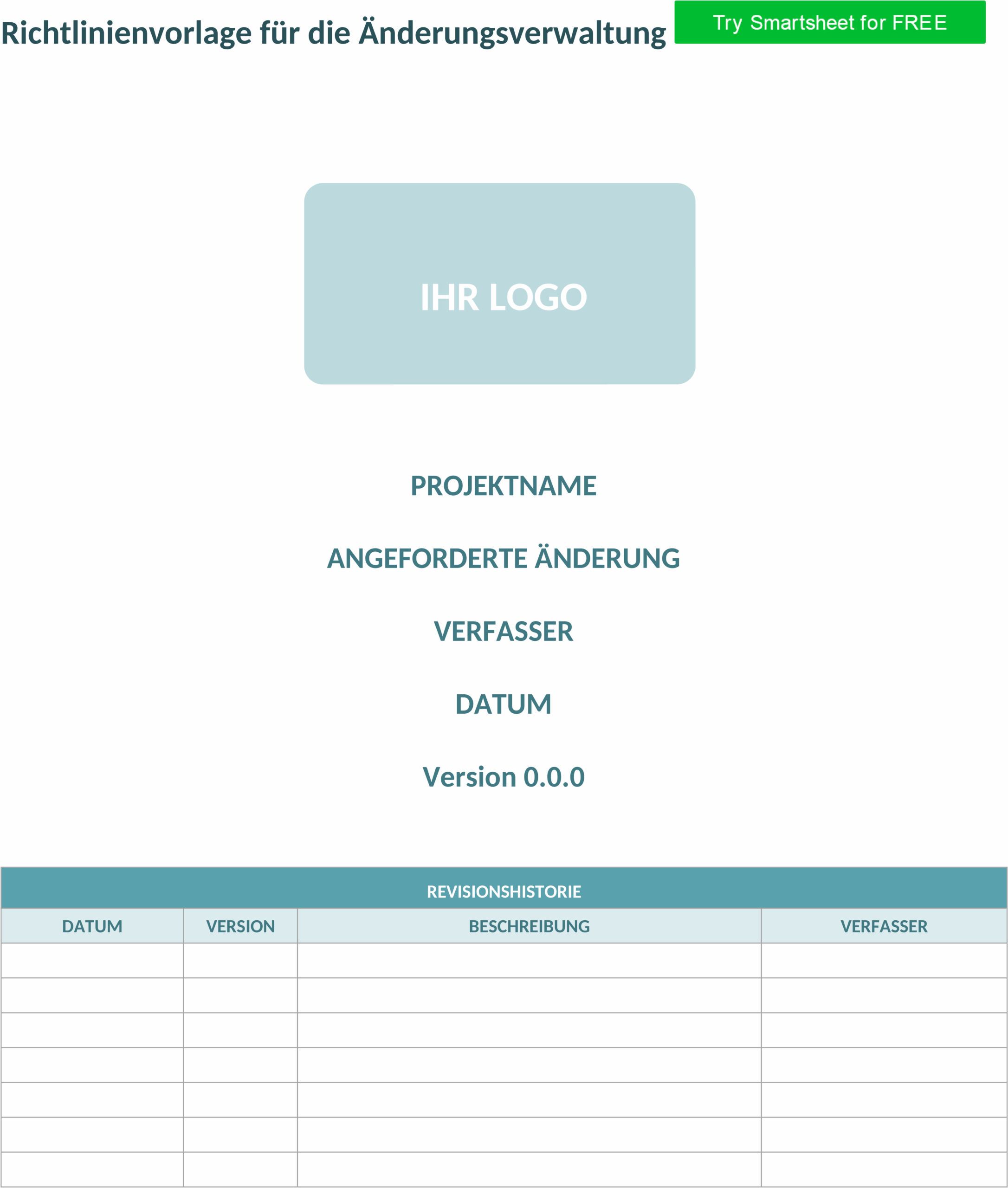 Word-Dokument Change Management Policy