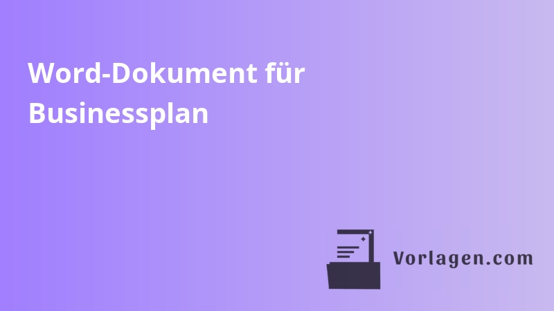 Word-Dokument für Businessplan
