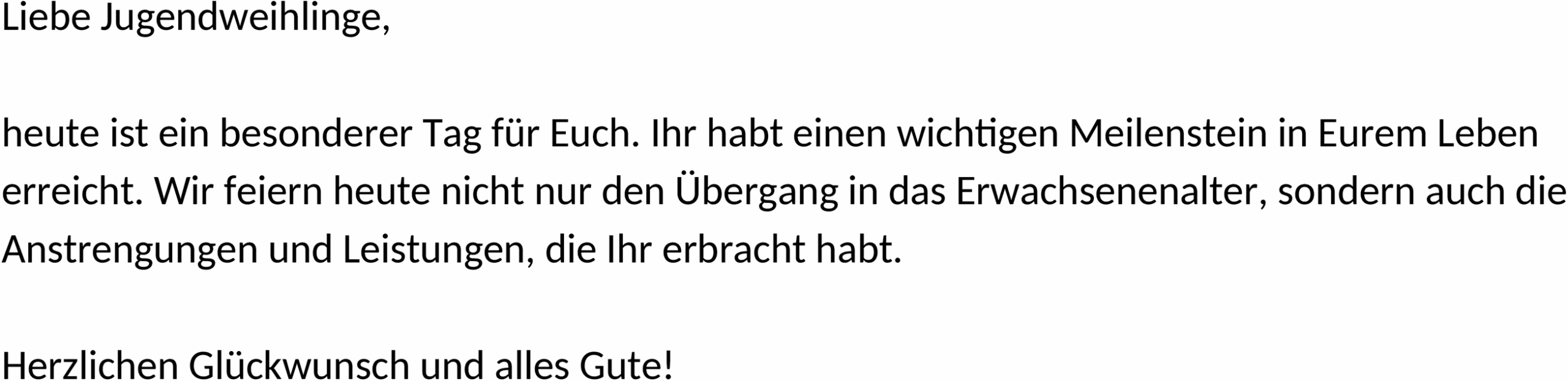 Word-Dokument Jugendweihe Rede Vorlage