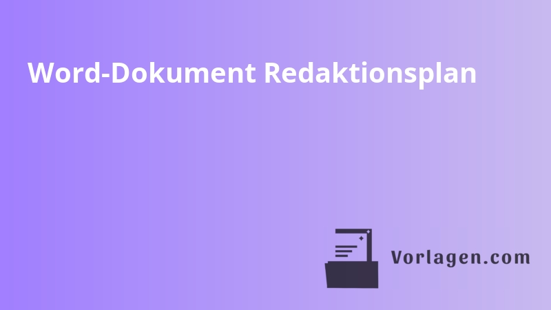 Word-Dokument Redaktionsplan
