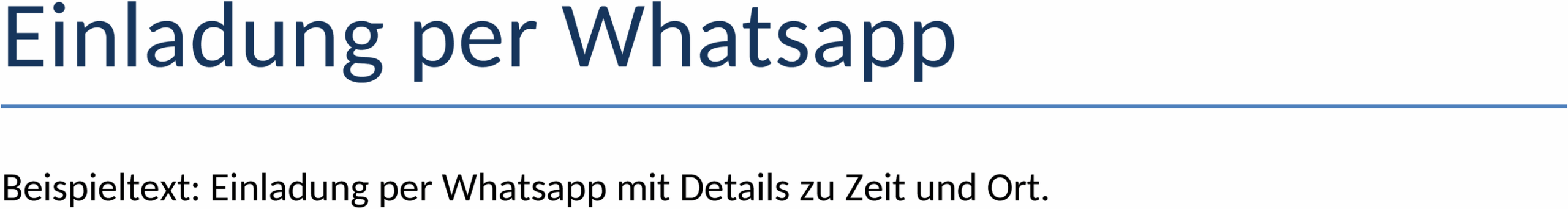 Word-Dokument WhatsApp-Einladung