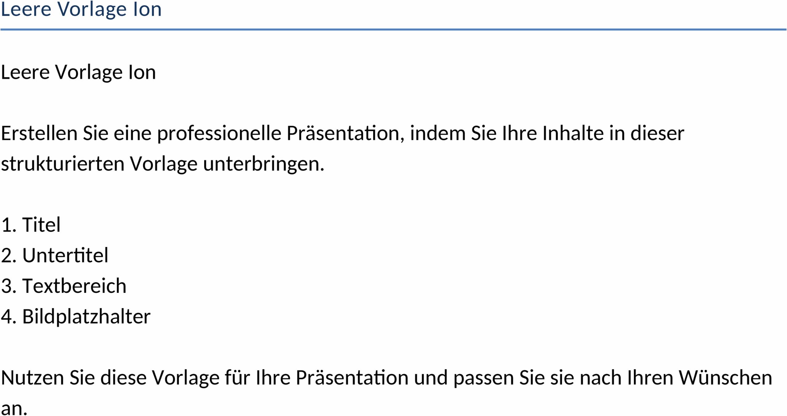Word-Dokumentvorlage Ion