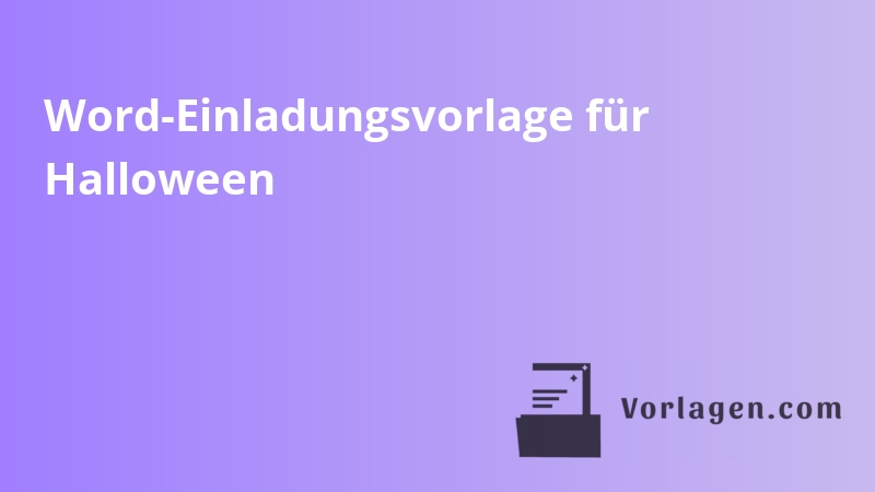 Word-Einladungsvorlage für Halloween