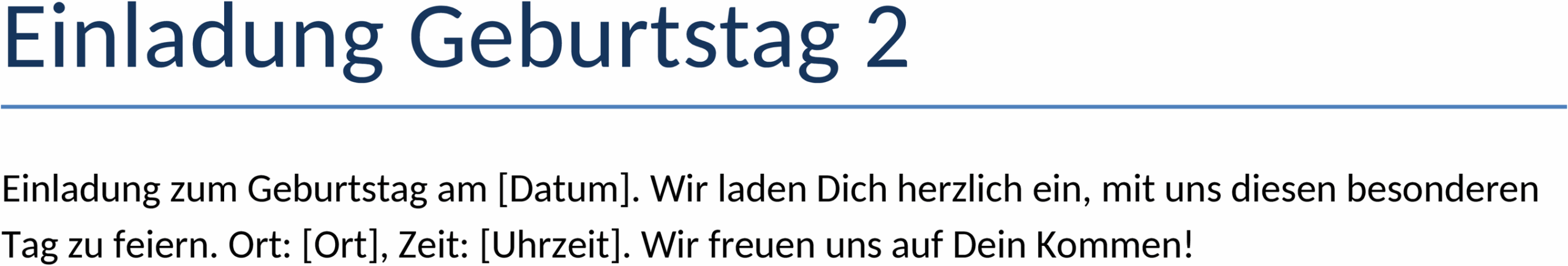 Word Einladungsvorlage Geburtstag