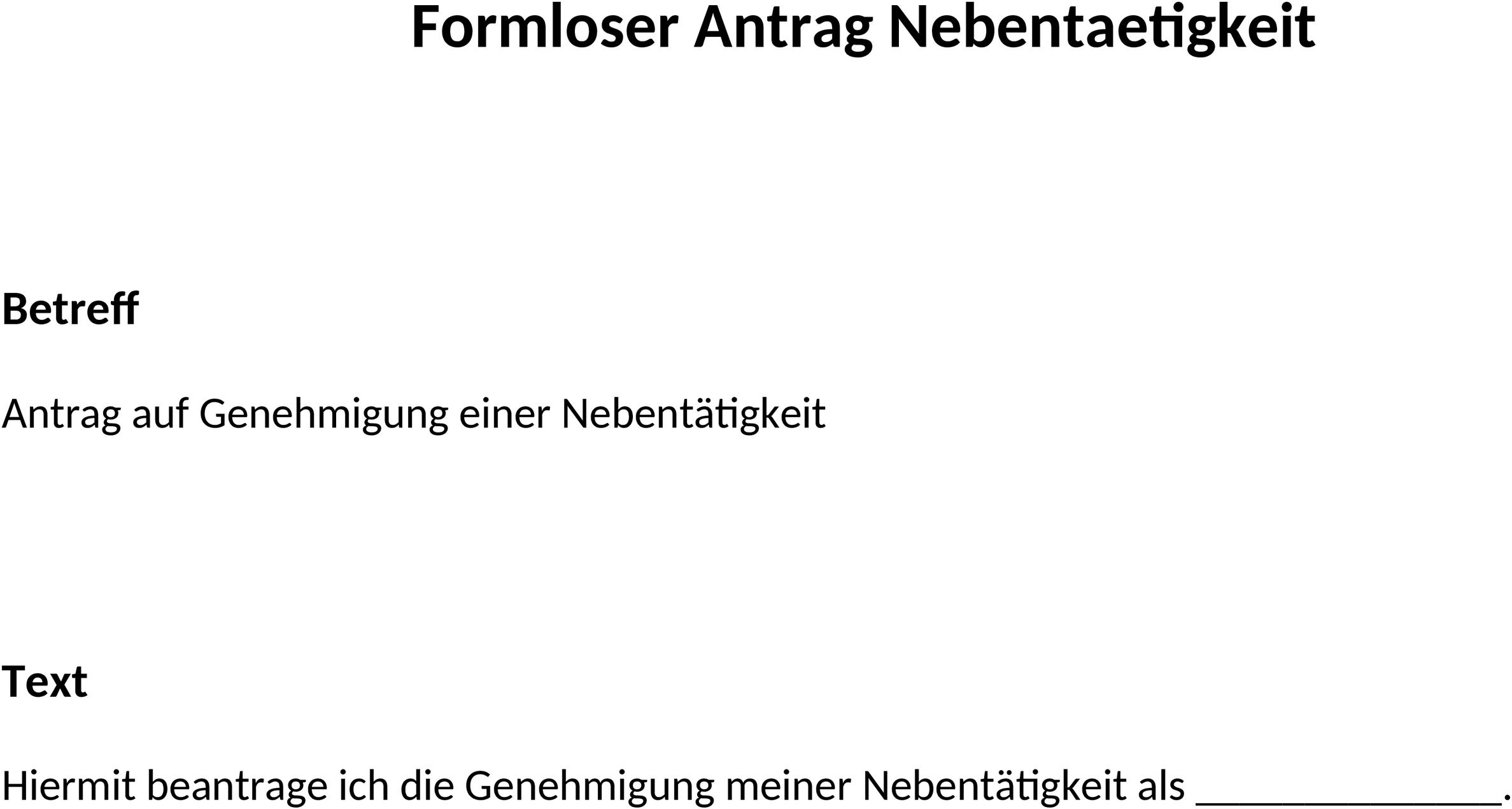 Word-Formular-Formloser-Antrag-Nebentaetigkeit