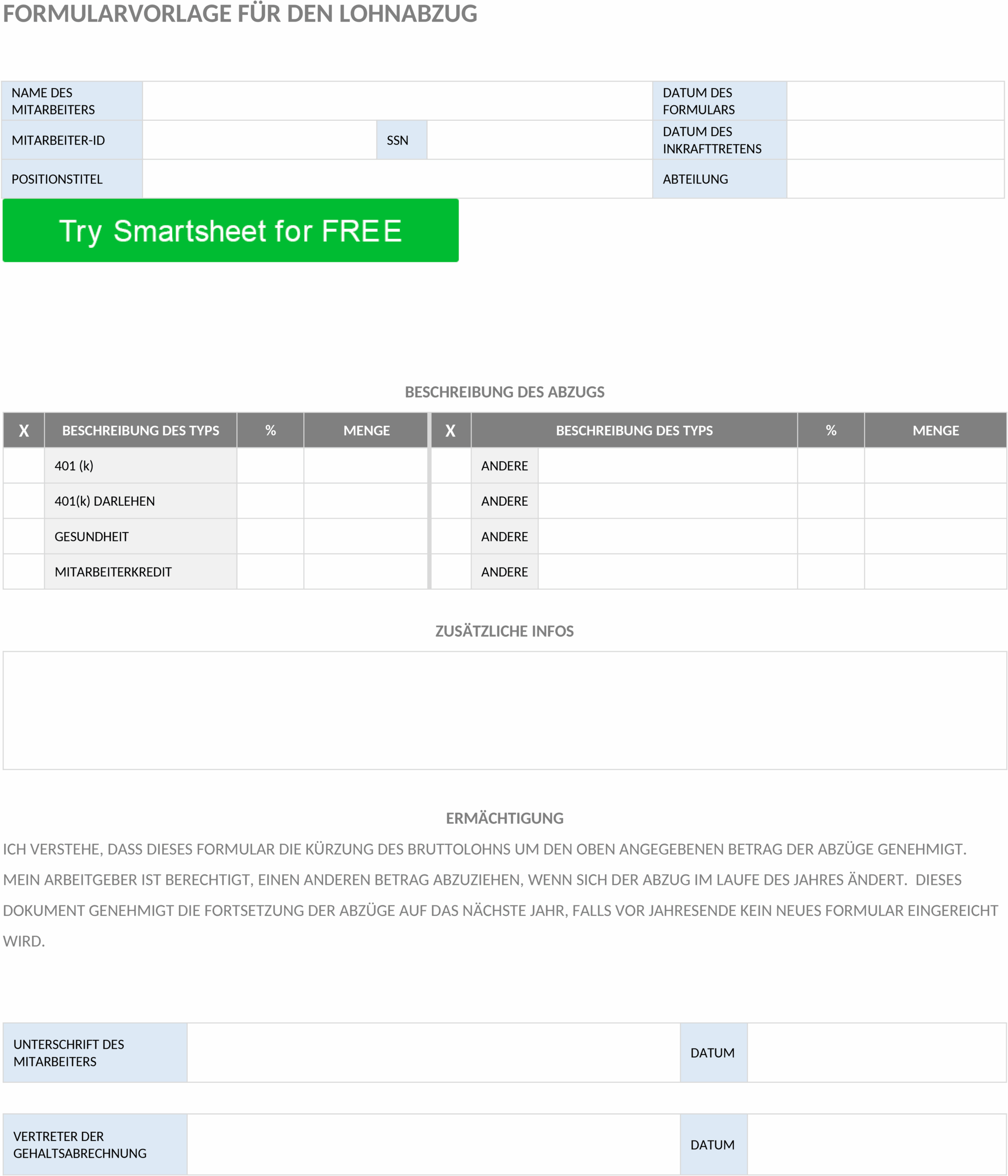 Word-Formular zur Gehaltsabzugsvereinbarung